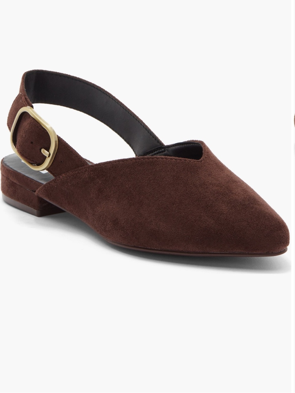 Women’s Brown Suede Pointed-Toe Slingback Flats - Dolce Vita Derue